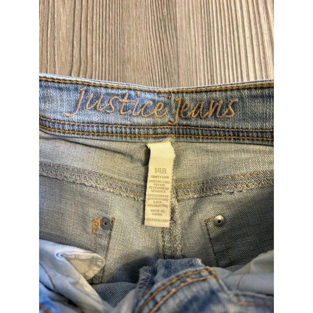 Justice Premium Jeans Girls 14R  Boot Cut Simply Low  Jeans